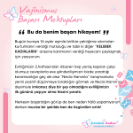 Bu da benim başarı hikayem!