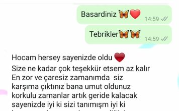 En zor çaresiz zamanımda bana umut oldunuz!