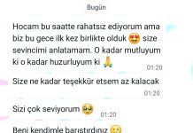 Beni kendimle barıştırdınız!